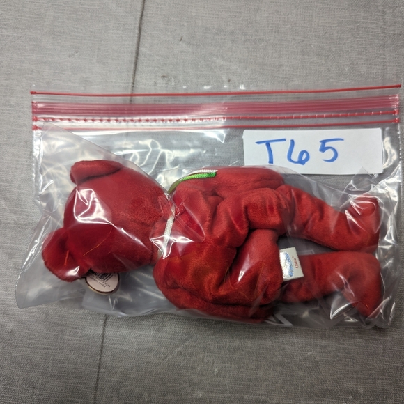 1999 TY Beanie Babies Osito Red Teddy Bear  Tags Flag Mexican Flag Retired Vinta - Picture 9 of 9